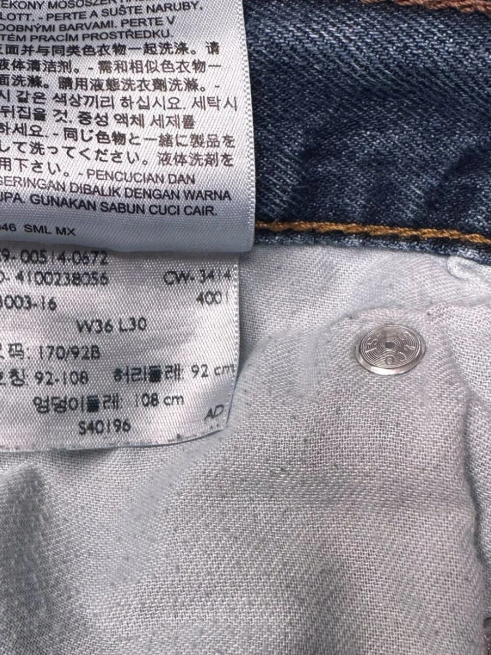 Levi’s 514 Straight Fit Jeans 36x30 Med Wash Low Rise